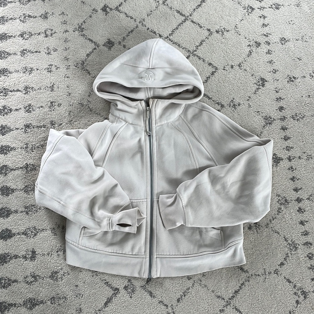 Lululemon oversized scuba hoodie zip up white opal